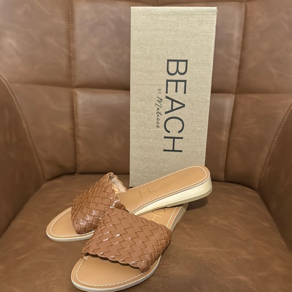 Tan Woven Sandals